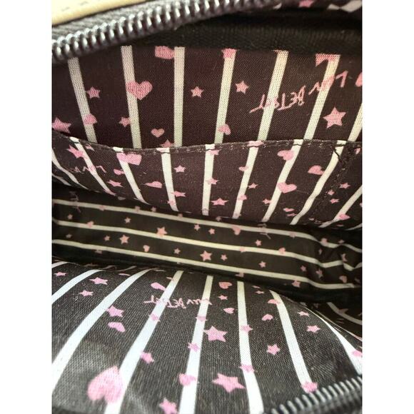 Betsey Johnson Black White Pink Gingham Crossbody 90s Y2K Bag Purse - Picture 7 of 10